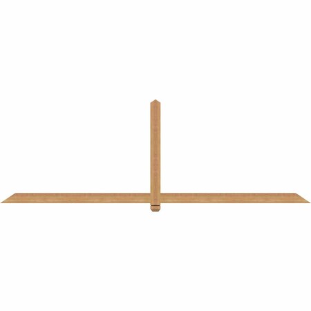 Ekena Millwork Eugene Smooth Timber Gable Bracket, Western Red Cedar, 108"W x 36"H x 1 1/2"D x 3 1/2"F, 8/12 Pitch GBW108X36X0204EUG00SWR